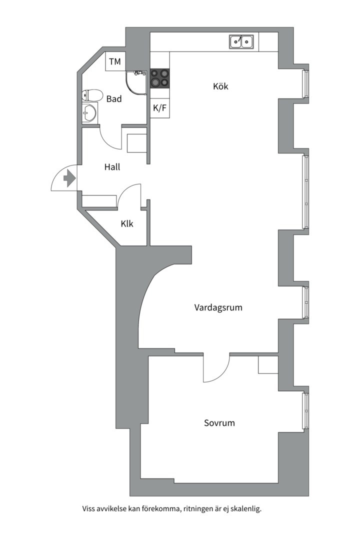 Planlösning från Väderkvarnsgatan 38 A, Såld i Fålhagen, Uppsala