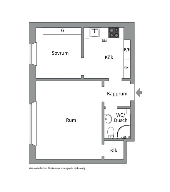 Planlösning från Höganäsgatan 4 B, Såld i Höganäs, Uppsala
