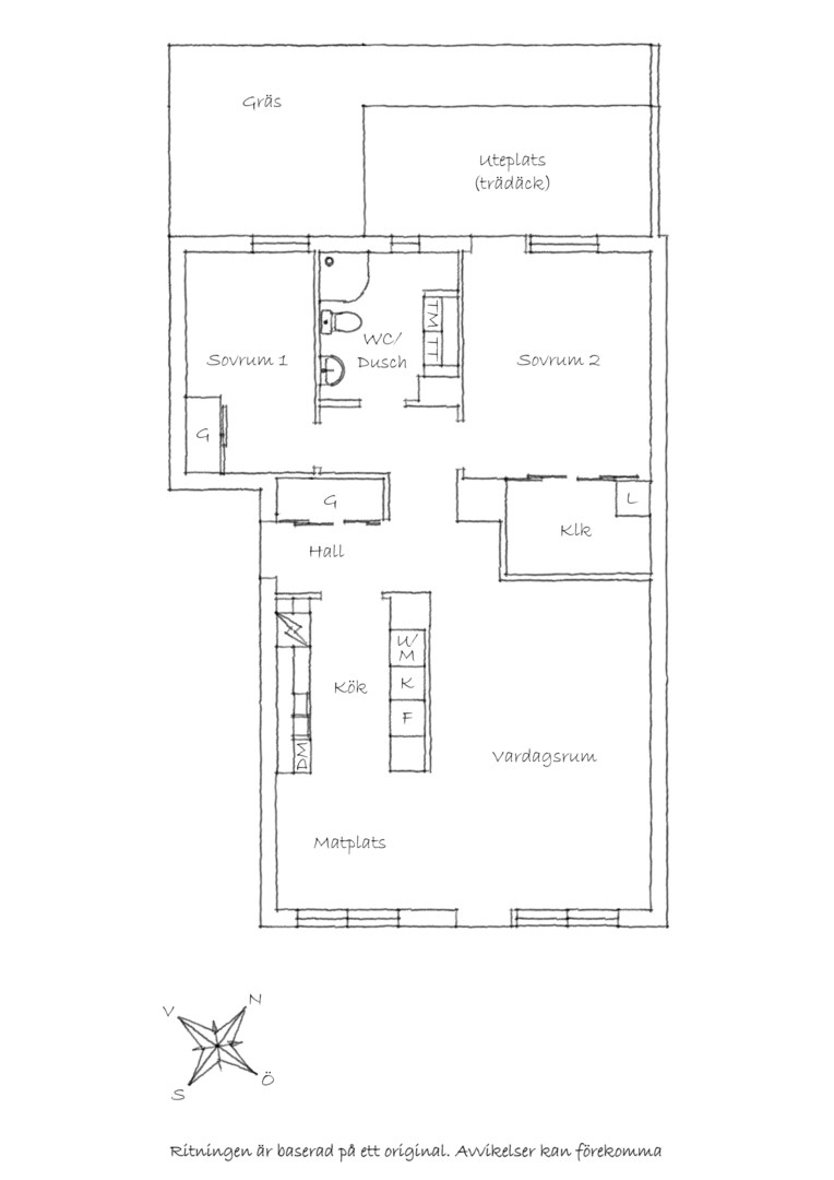 Planlösning från Skyttelgatan 7, Såld i Kungsängen, Uppsala