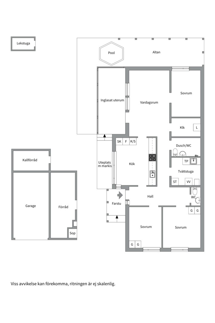 Planlösning från Ramsjövägen 184, Såld i Björklinge, Uppsala