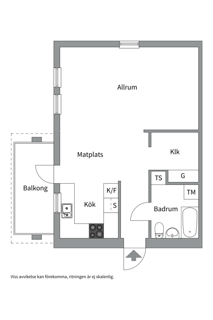 Planlösning från Edövägen 26C, Till salu i Västra Orminge, Nacka