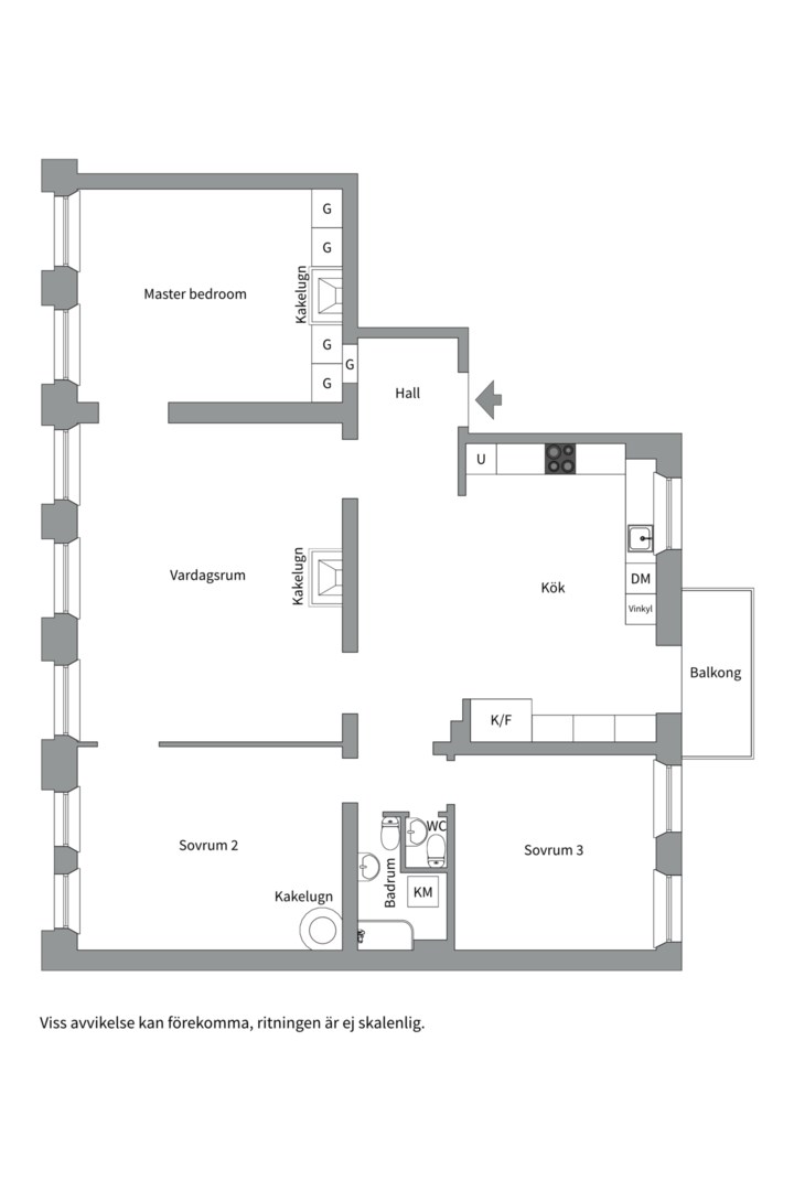 Planlösning från Scheelegatan 3, Såld i Kungsholmen - Kungsholmstorg, Stockholm