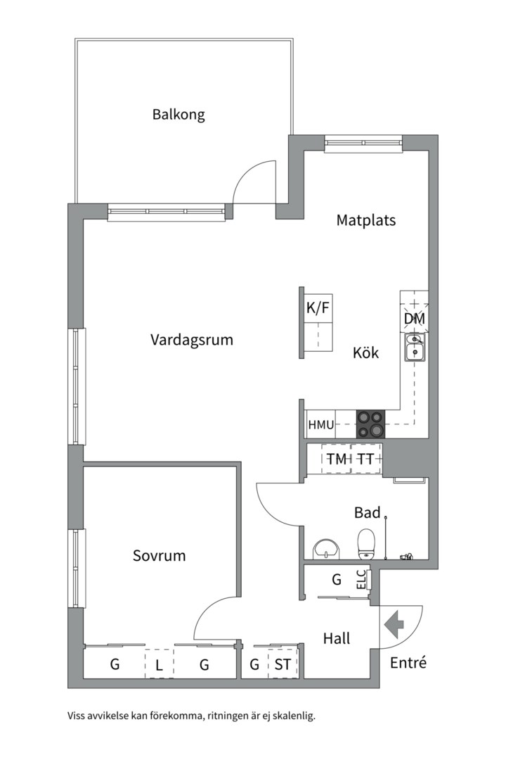 Planlösning från Hällbygatan 41, Såld i Luthagen, Uppsala