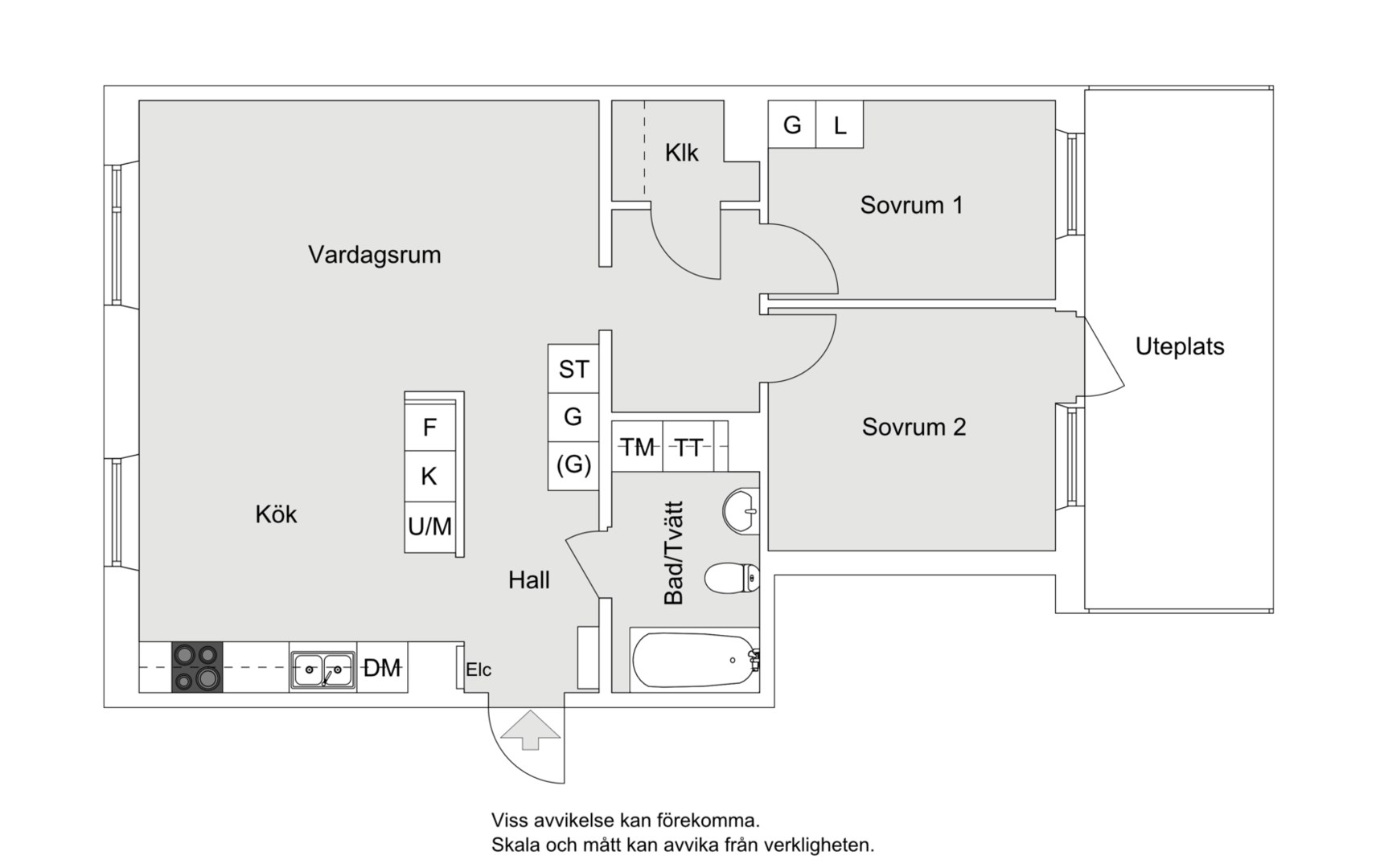 Planlösning från Hedenströms väg 15, Såld i Tollare, Nacka