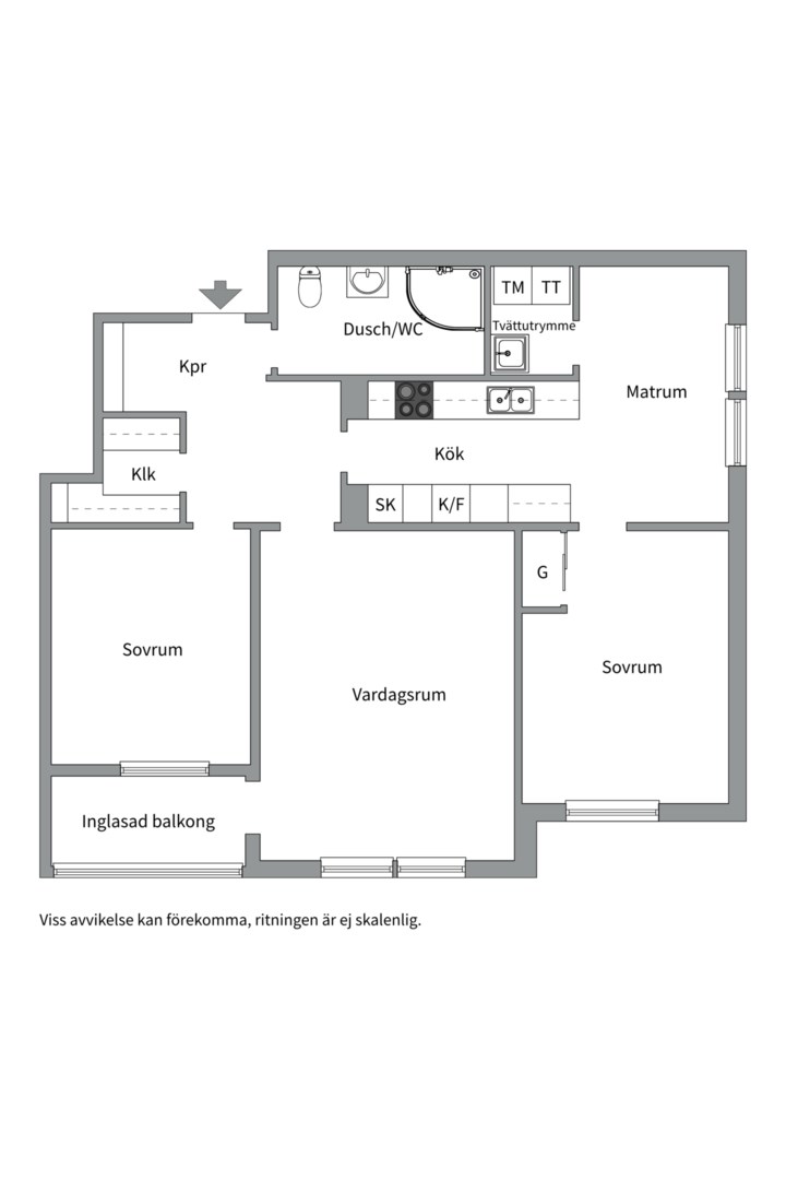 Planlösning från Fyrislundsgatan 36, Såld i Årsta, Uppsala