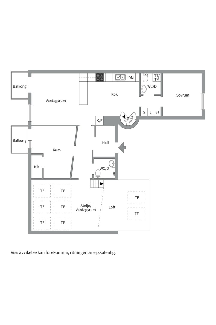 Planlösning från Väderkvarnsgatan 32 B, Såld i Fålhagen, Uppsala