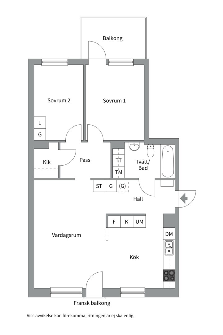 Planlösning från Hedenströms väg 15, 1 tr, Såld i Tollare, Nacka