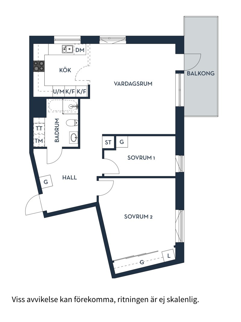 Planlösning från Tideliusgränd 7, Såld i Södermalm, Stockholm