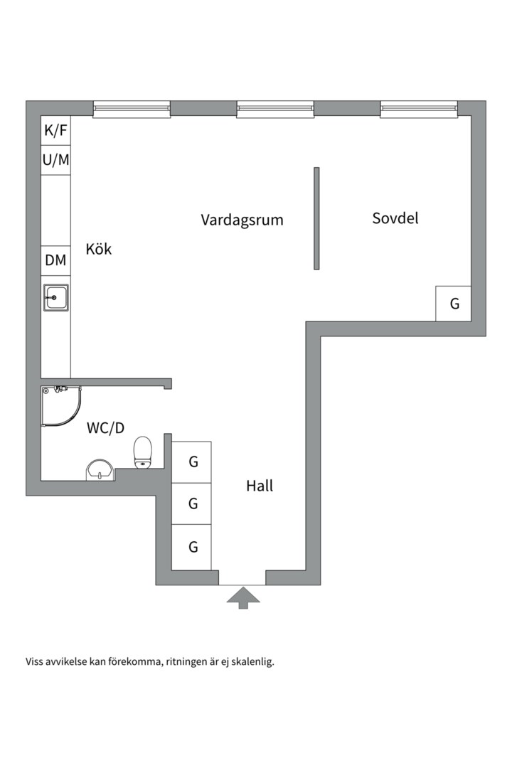 Planlösning från Storgatan 9A, Såld i Höganäs, Uppsala