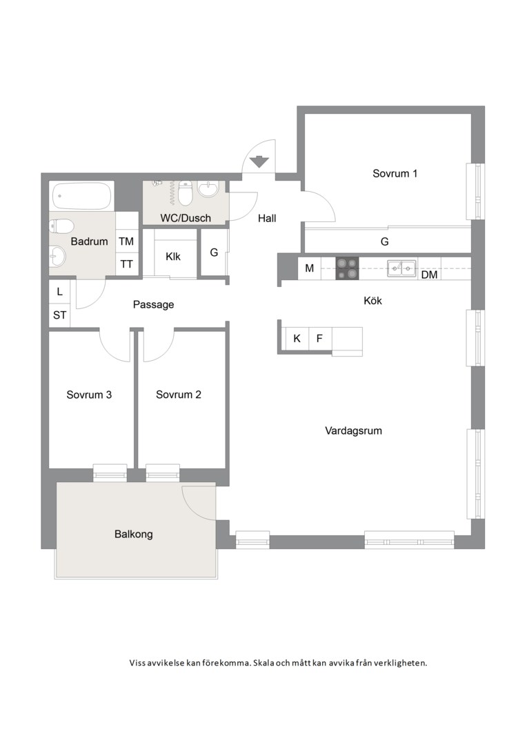 Planlösning från Rörgatan 12, Såld i Luthagen, Uppsala