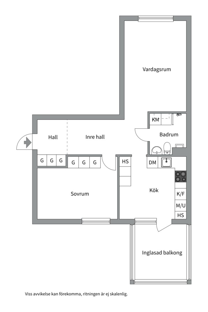 Planlösning från Fyrspannsvägen 74, Såld i Jarlaberg, Nacka