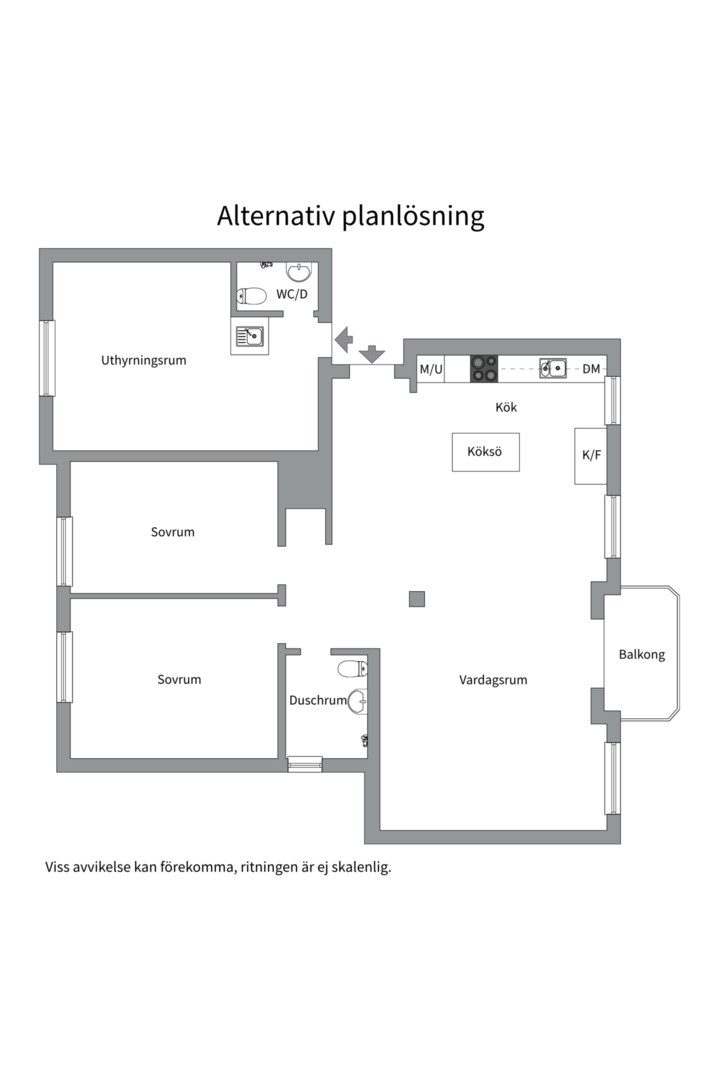 Bostadsbild från Tiundagatan 48B, Såld i Luthagen, Uppsala
