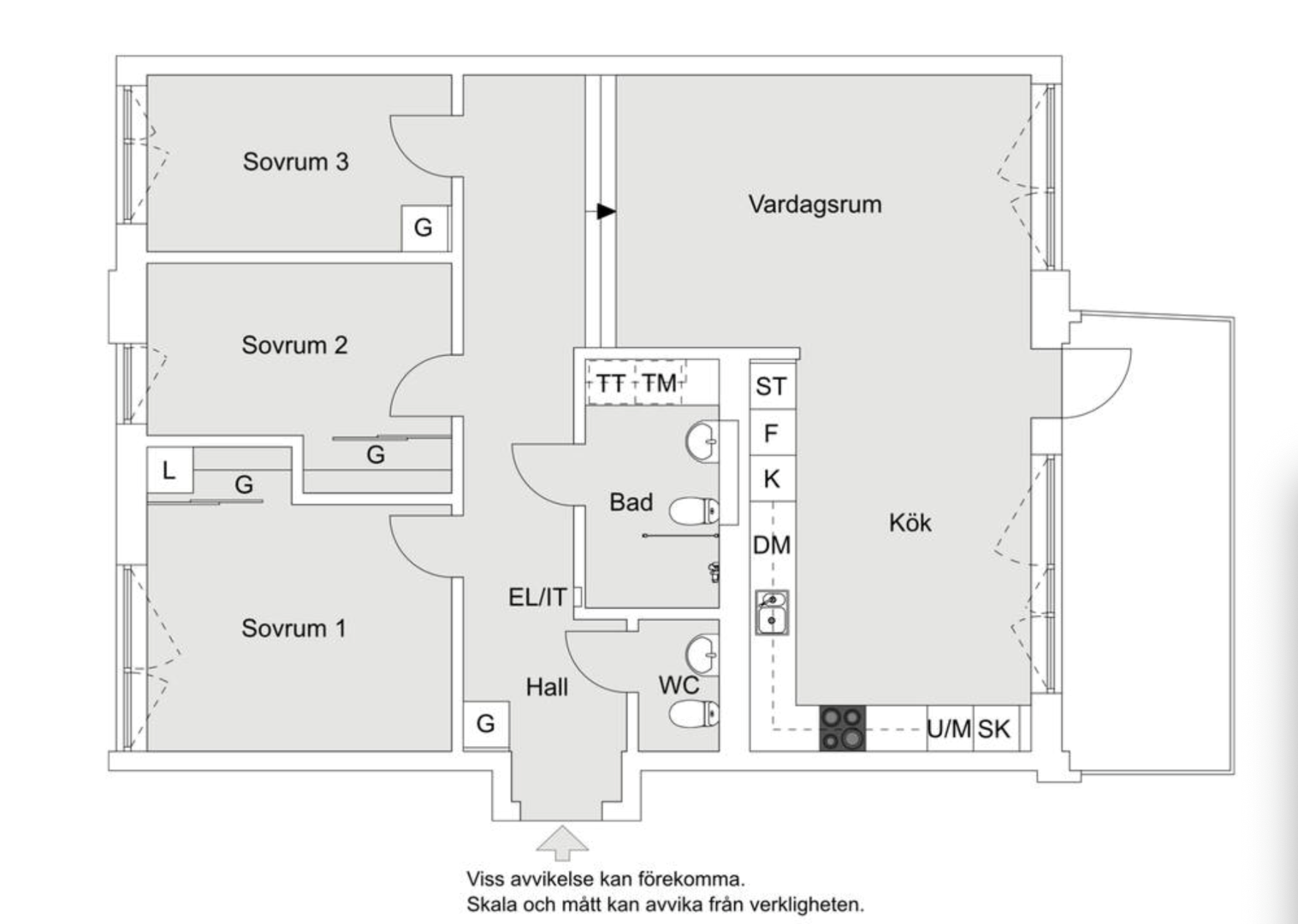 Planlösning från Augustendalsvägen 31, Såld i Nacka Strand, Nacka
