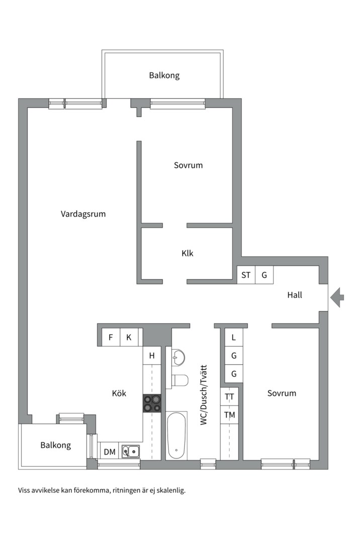 Planlösning från Mannagrynstorget 1, Såld i Saltsjöqvarn, Nacka