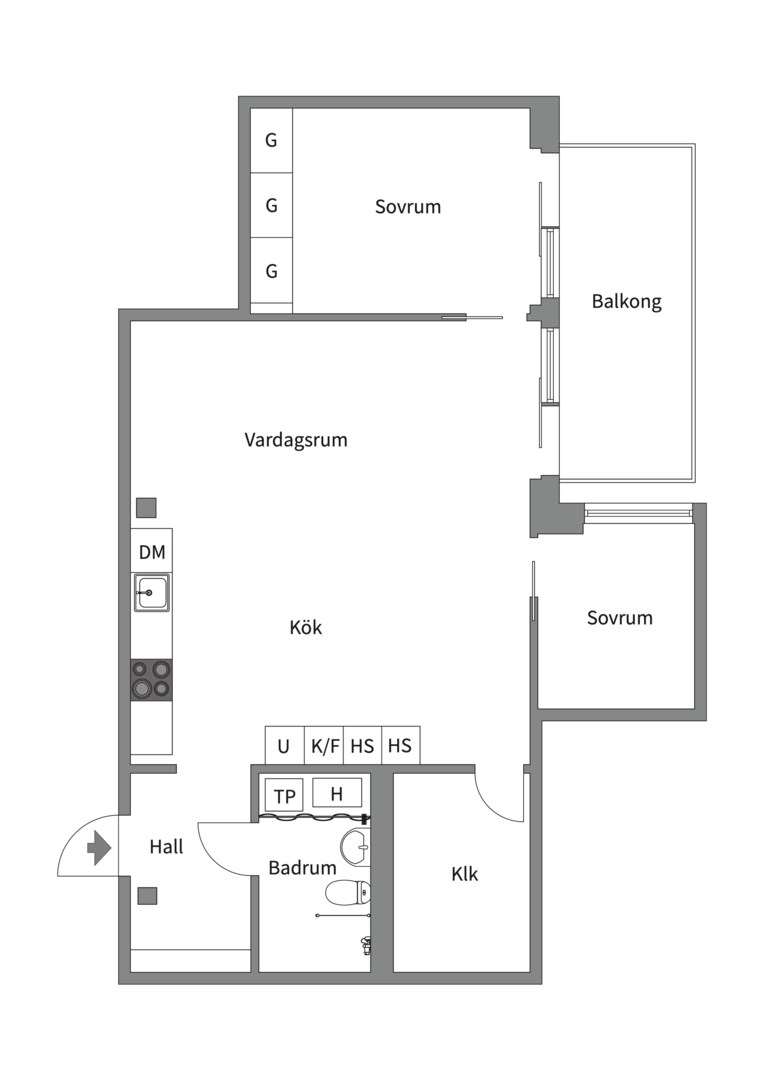 Planlösning från Fabrikörvägen 10A, 6 tr, Såld i Nacka Strand, Nacka