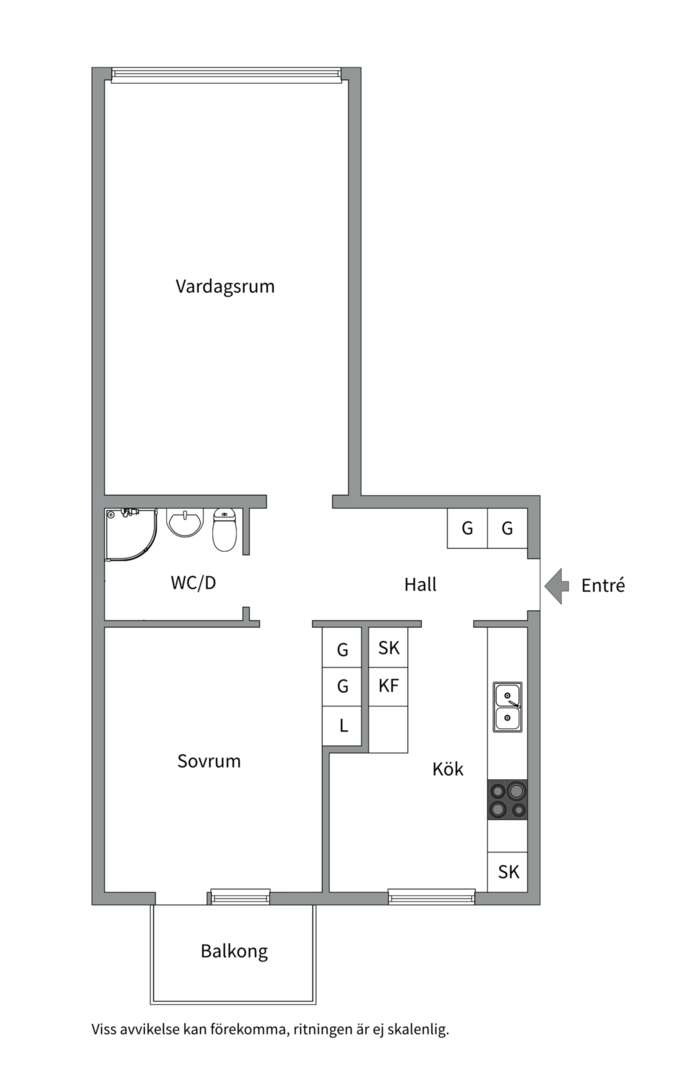 Planlösning från Murargatan 22B, Såld i Salabacke, Uppsala