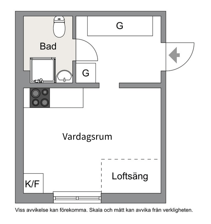 Planlösning från Sickla Strand 84, Såld i Sickla, Nacka