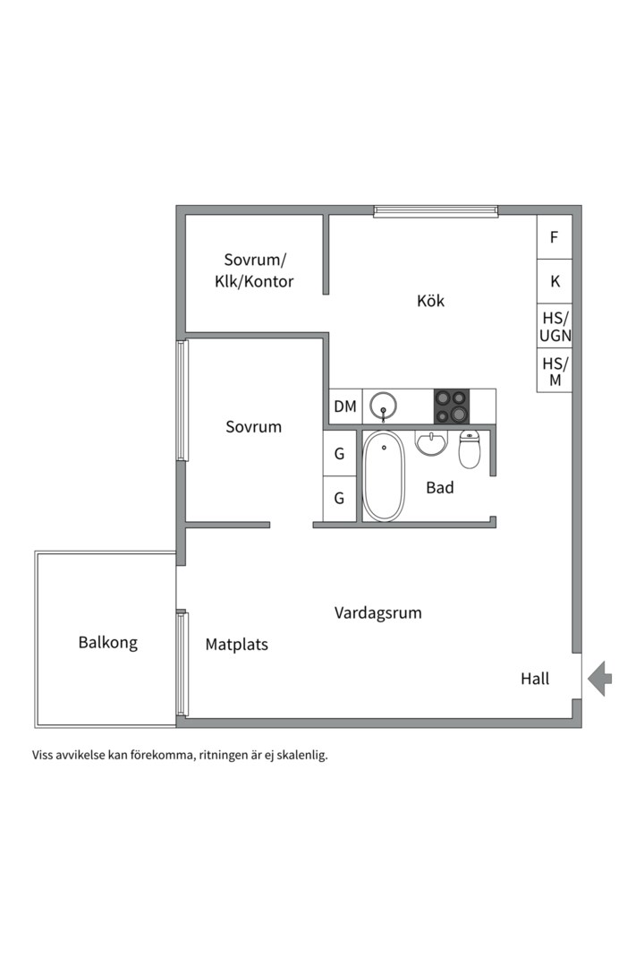 Planlösning från Ekuddsvägen 25, 10 tr, Såld i Ekudden, Nacka