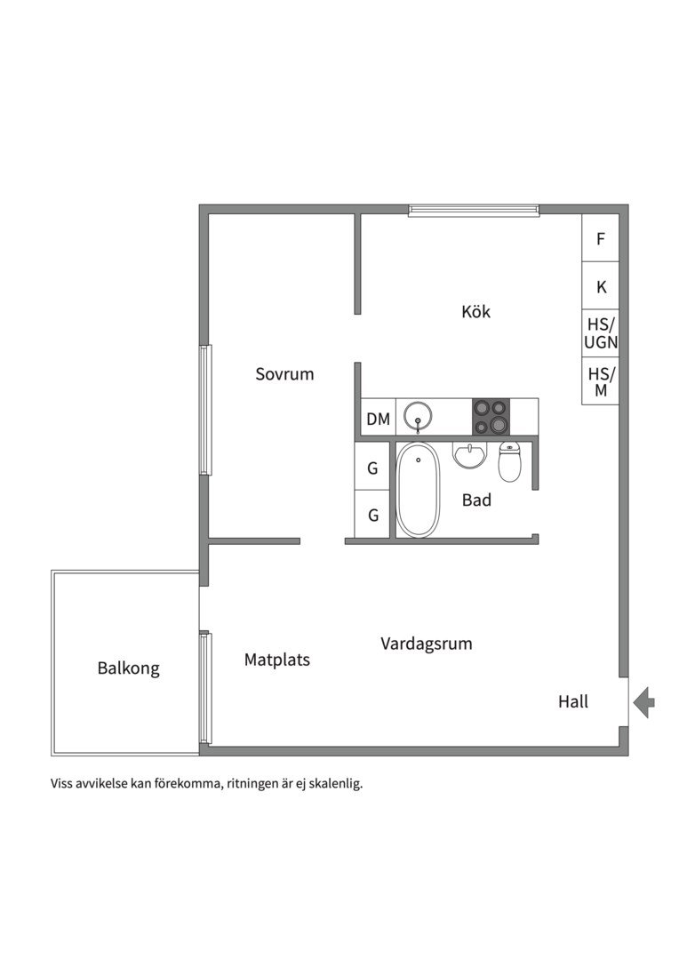 Planlösning från Ekuddsvägen 25, 10 tr, Såld i Ekudden, Nacka
