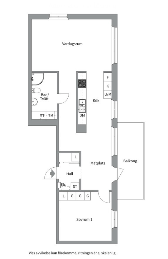 Planlösning från Tollare kaj 2, 6 tr, Såld i Tollare, Nacka
