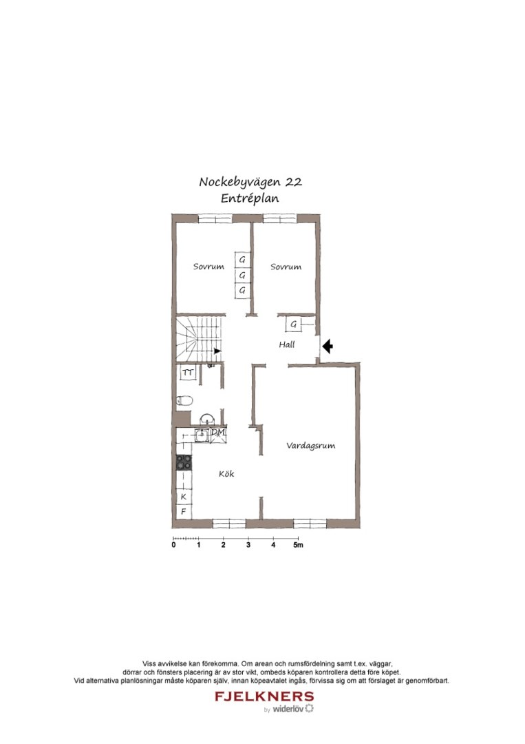 Planlösning från Nockebyvägen 22, Kommande i Bromma - Höglandet, Stockholm