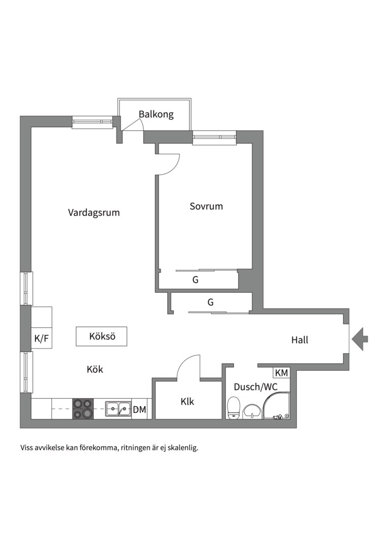 Planlösning från Atlasvägen 41, Såld i Sickla, Nacka