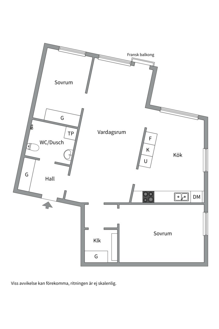 Planlösning från Bäverns gränd 15B, Såld i Centrum, Uppsala