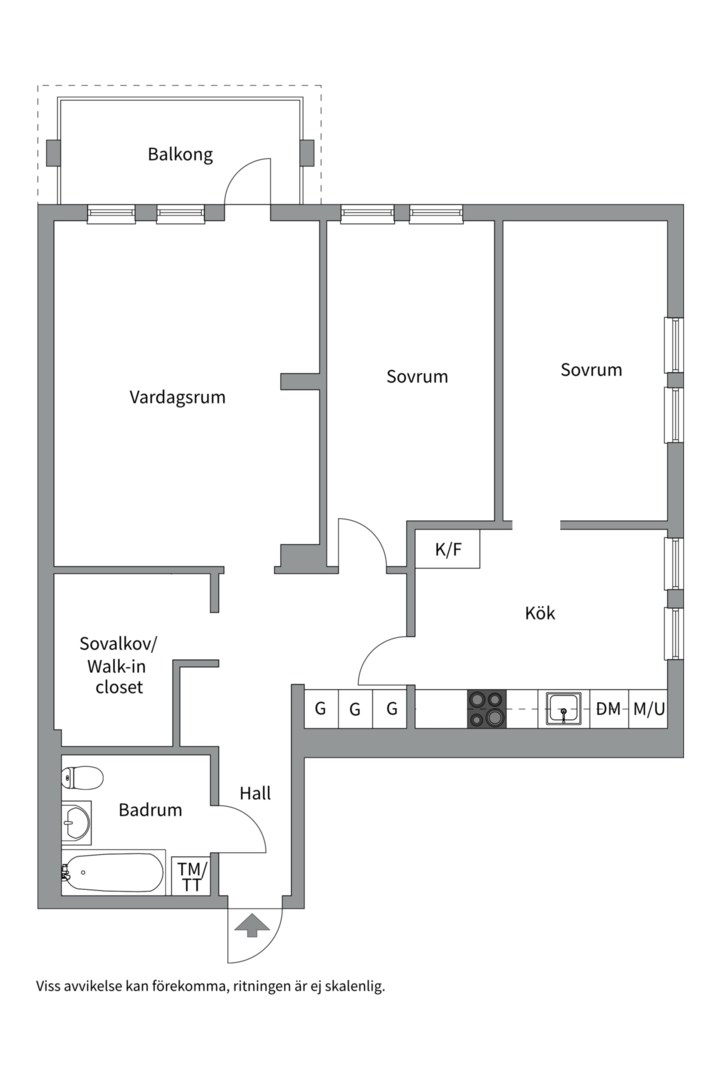 Planlösning från Ornövägen 16, Såld i Västra Orminge, Nacka