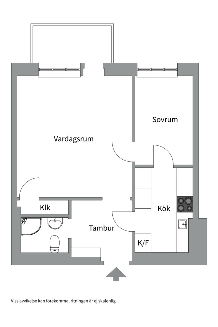 Planlösning från Ringgatan 20c, Såld i Luthagen, Uppsala