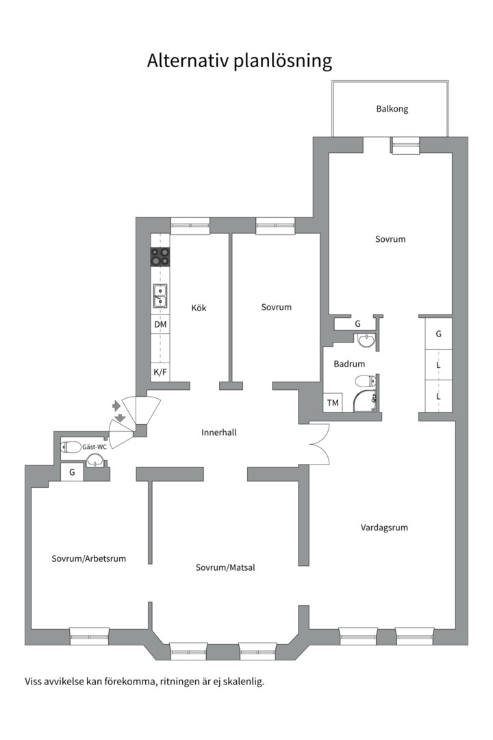 Planlösning från Idungatan 8, 3tr, Såld i Vasastan, Stockholm