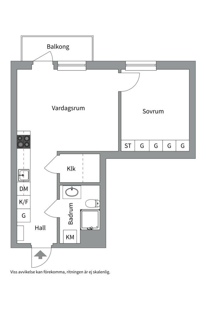 Planlösning från Edövägen 7F, Såld i Västra Orminge, Nacka