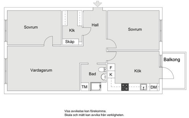 Planlösning från Diligensvägen 43, Såld i Jarlaberg, Nacka
