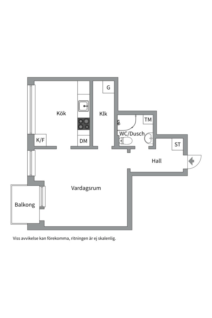 Planlösning från Ekuddsvägen 27, Såld i Ekudden, Nacka