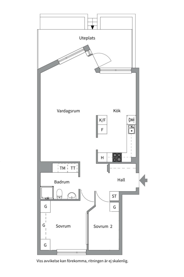 Planlösning från Finnboda Parkväg 20B, Såld i Finnboda Hamn, Nacka