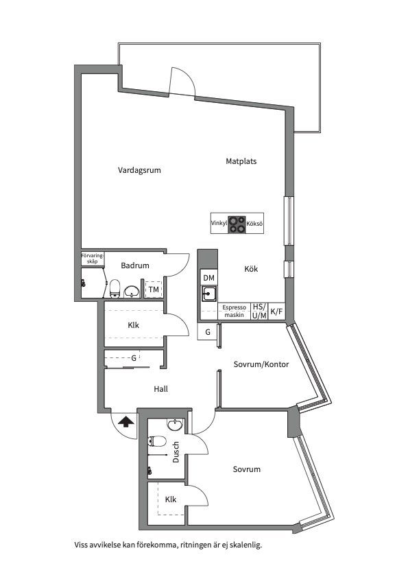 Planlösning från Fabrikörvägen 18, Såld i Nacka Strand, Nacka