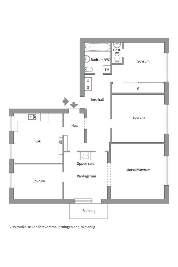 Planlösning från Geijersgatan 18 C, Såld i Luthagen, Uppsala