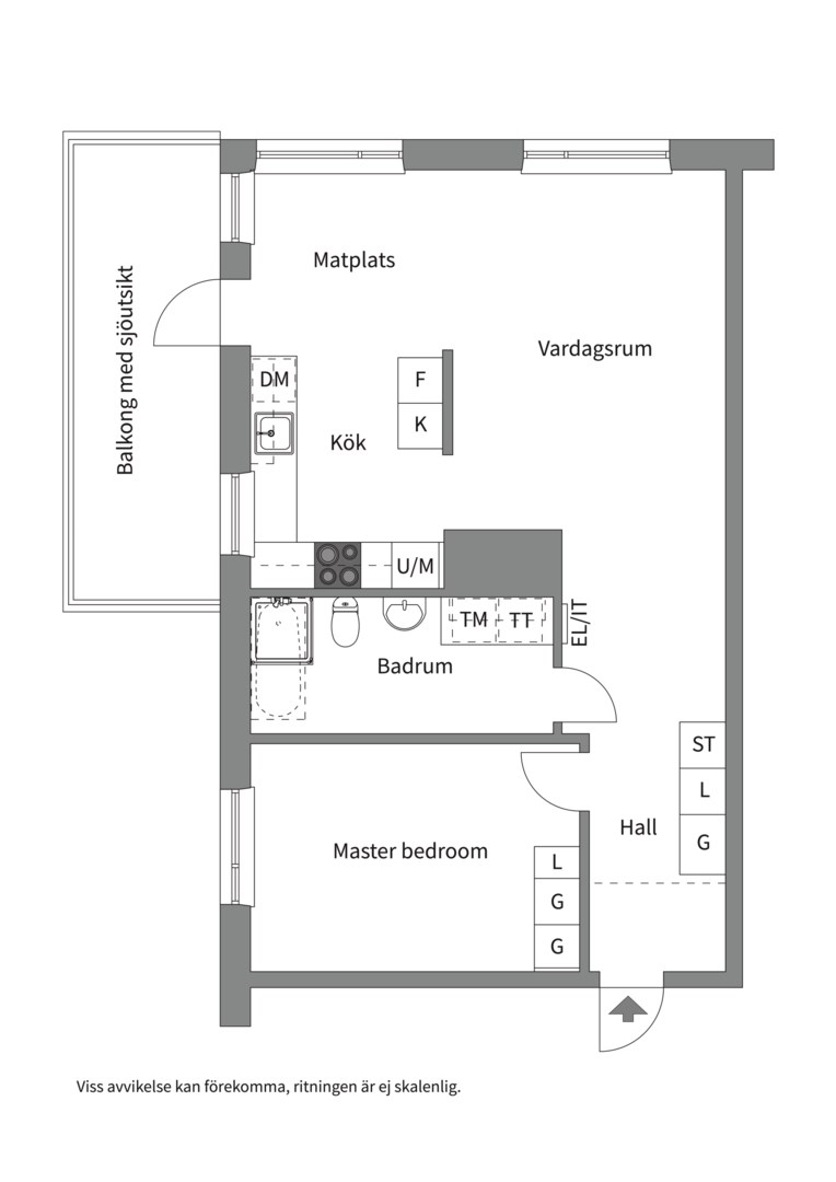 Planlösning från Tollareslingan 26, 7 tr, Såld i Tollare, Nacka