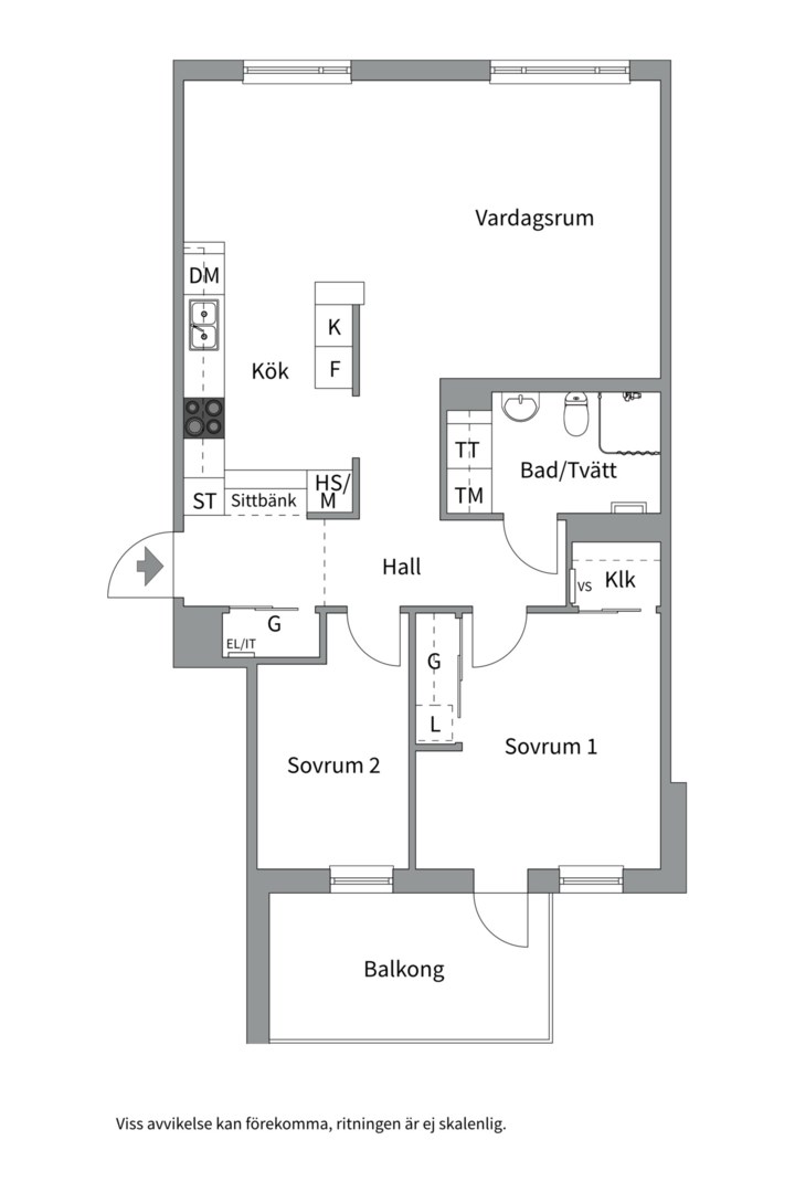 Planlösning från Kungsängsgatan 59 G, Såld i Kungsängen, Uppsala