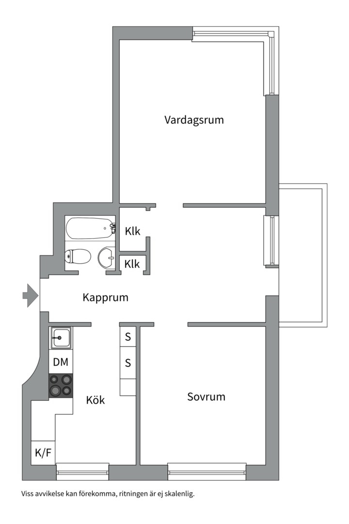 Planlösning från Fålhagsleden 5 A, Såld i Fålhagen, Uppsala