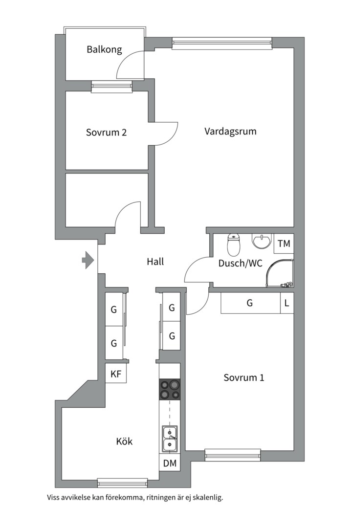Planlösning från Per Hallströms Väg 6, Såld i Nacka, Nacka