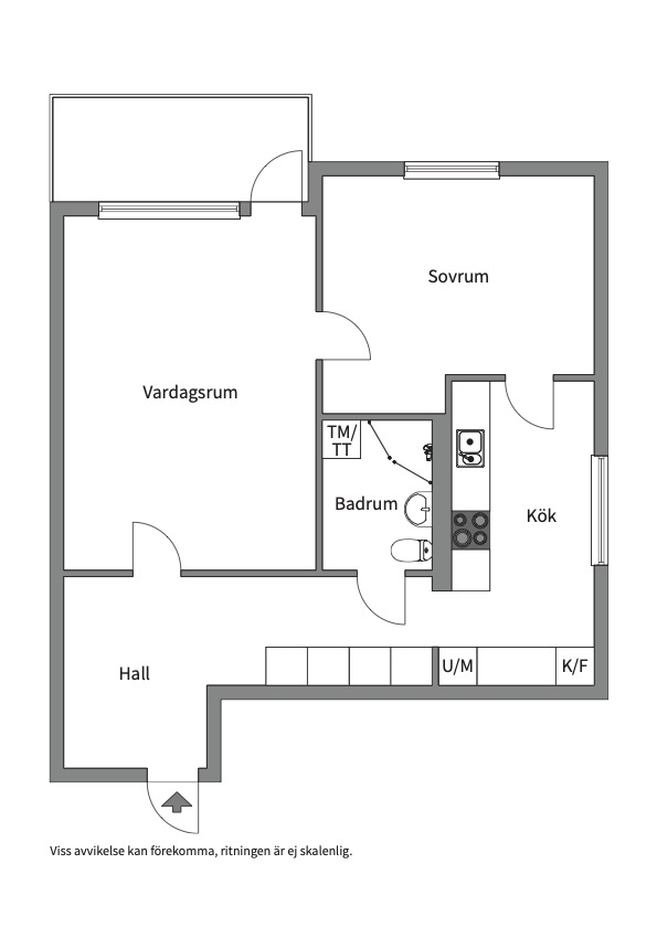Planlösning från Ekuddsvägen 25, 6 tr, Såld i Ekudden, Nacka