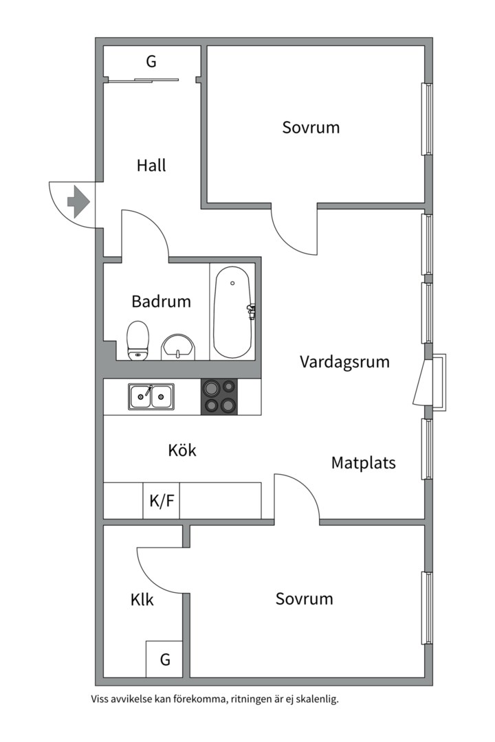 Planlösning från Betsövägen 8, Såld i Västra Orminge, Nacka