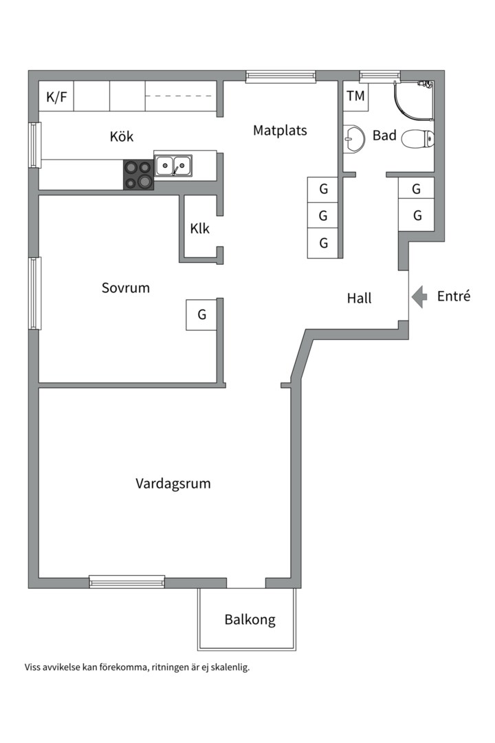 Planlösning från Norbyvägen 75 A, Såld i Sommarro, Uppsala