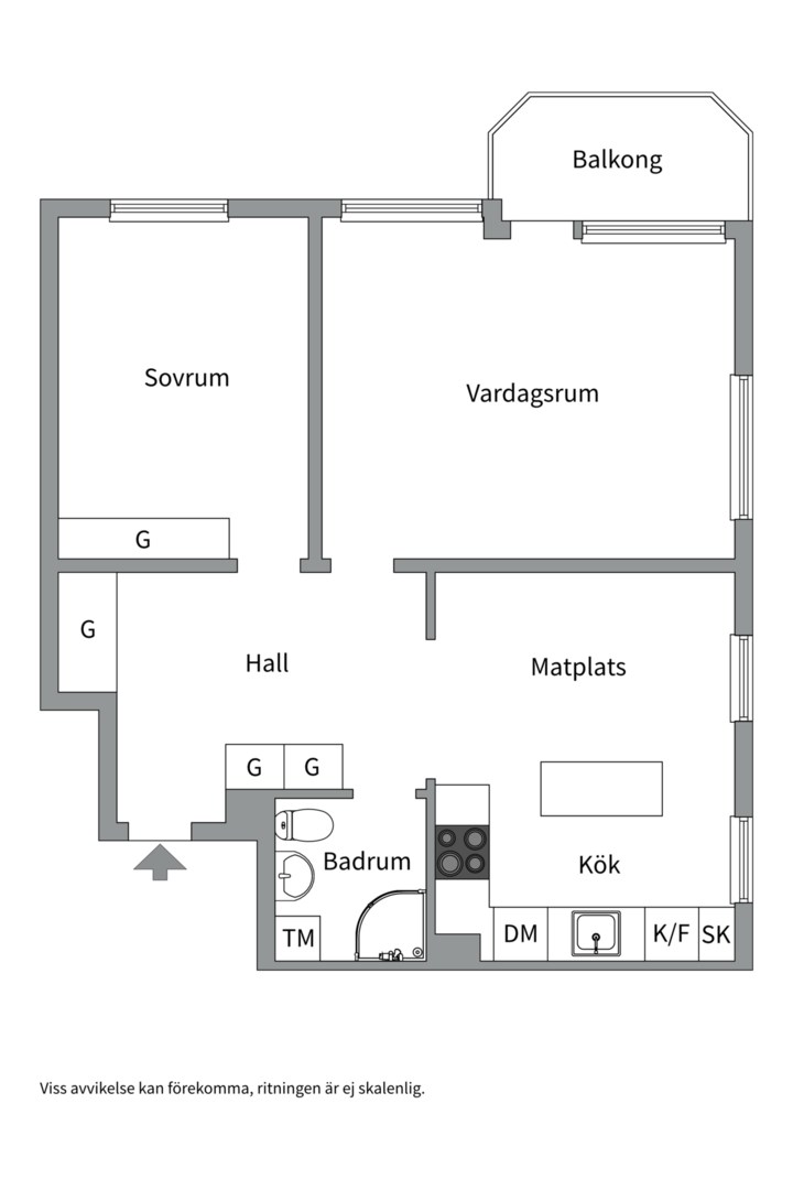 Planlösning från Finntorpsvägen 8, Såld i Finntorp, Nacka