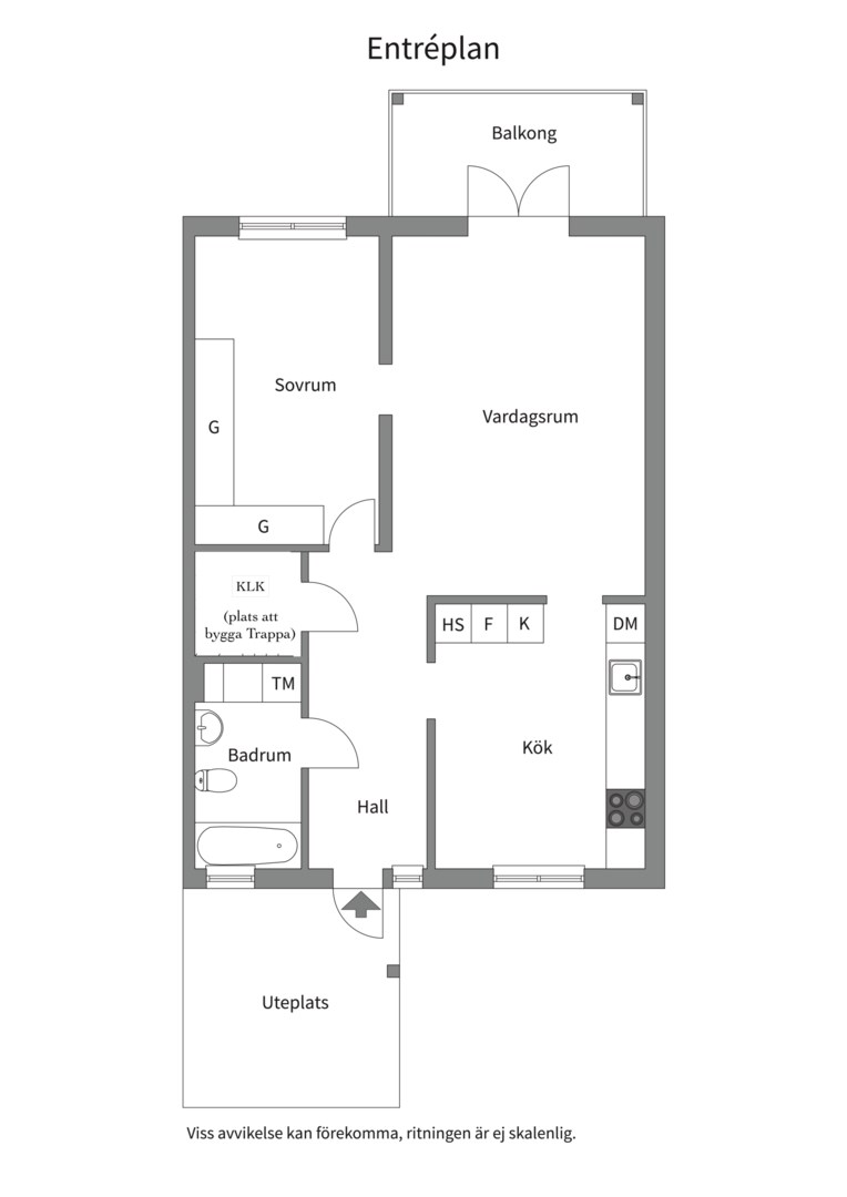 Planlösning från Björkholmsvägen 193, Såld i Östra Orminge, Nacka