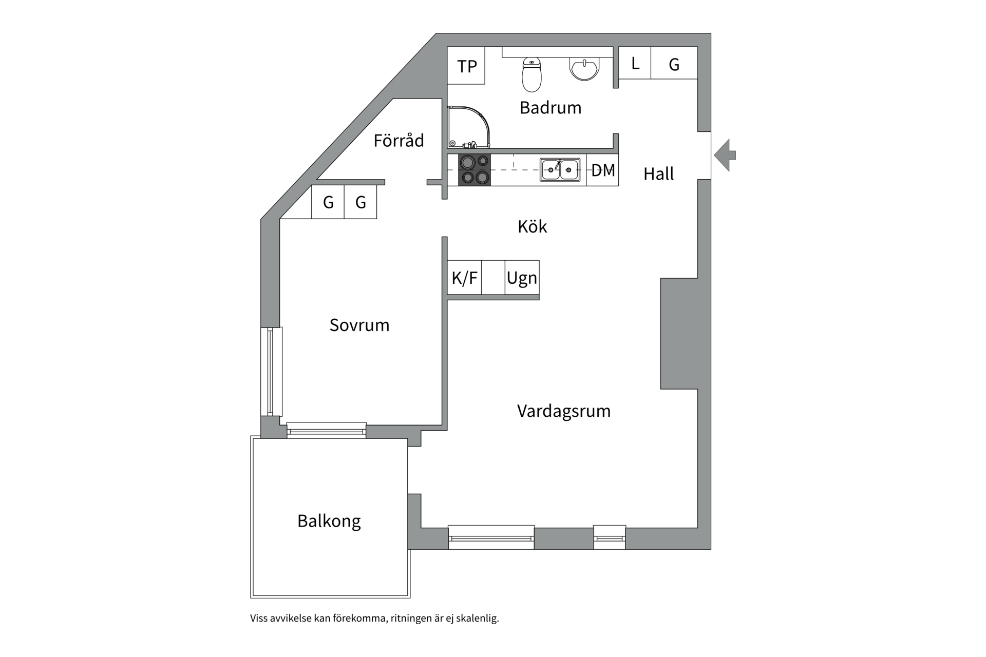 Bostadsbild från Sågargatan 6 B, Såld i Kungsängen, Uppsala