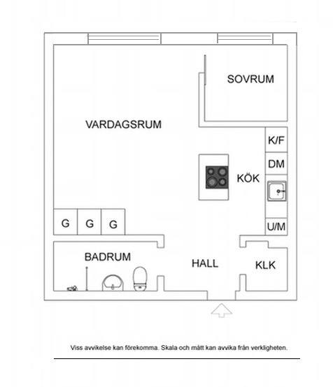 Planlösning från Beckasinvägen 33, Såld i Saltängen, Nacka