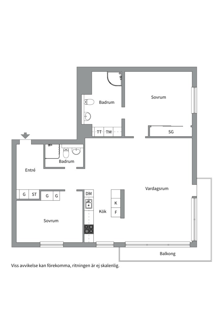 Planlösning från Tullgarnsgatan 23, Såld i Kungsängen, Uppsala