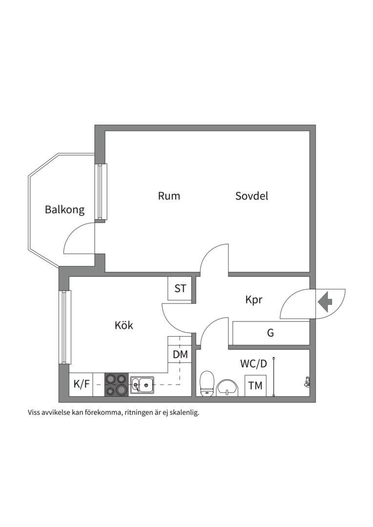 Planlösning från Alphyddevägen 35, 2 tr, Såld i , Nacka