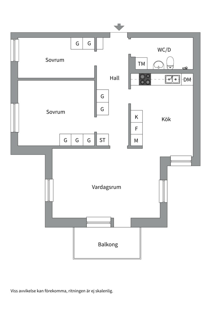 Planlösning från Herrhagsvägen 186, Såld i Herrhagen, Uppsala